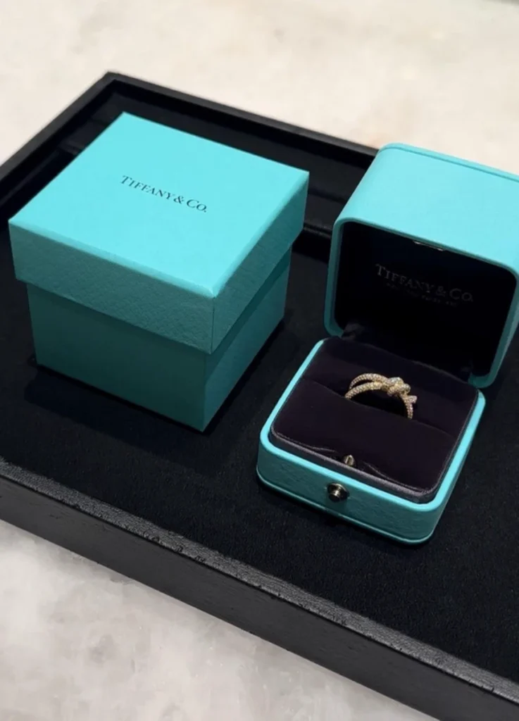 Tiffany Knot Double Row Ring 
in Yellow Gold with Diamonds
$12,900