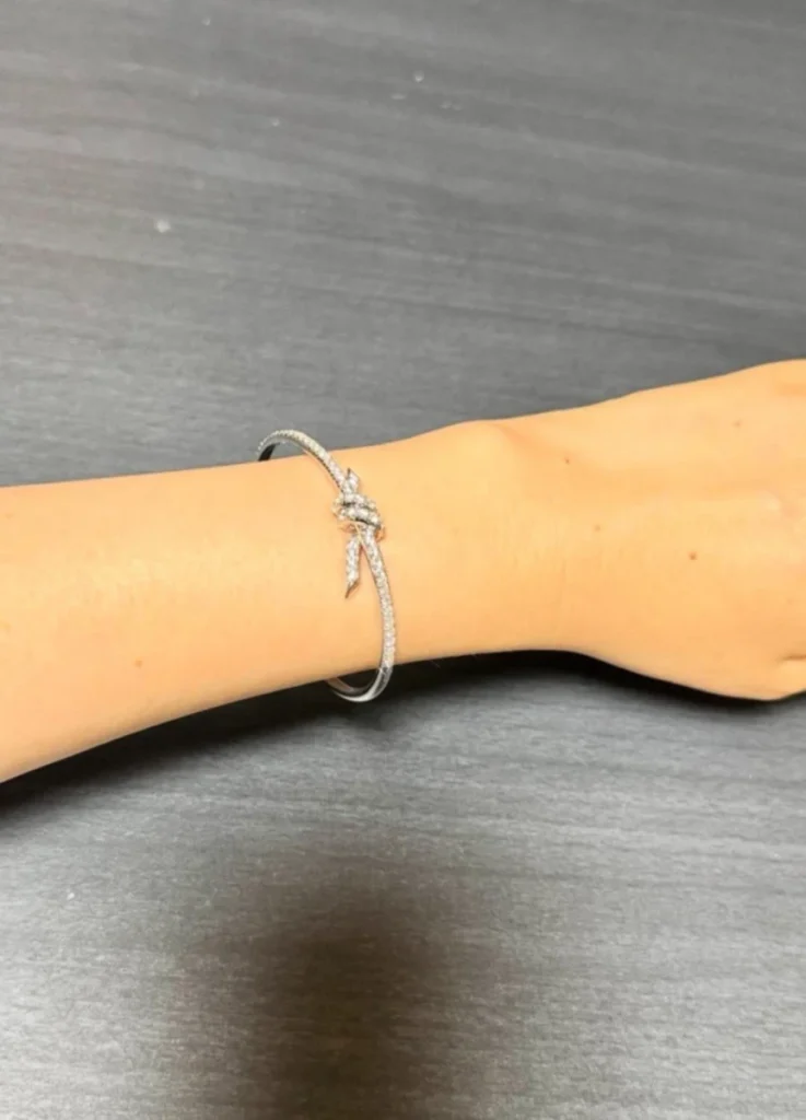 Tiffany Knot Bangle in White Gold with Diamonds
$23,500