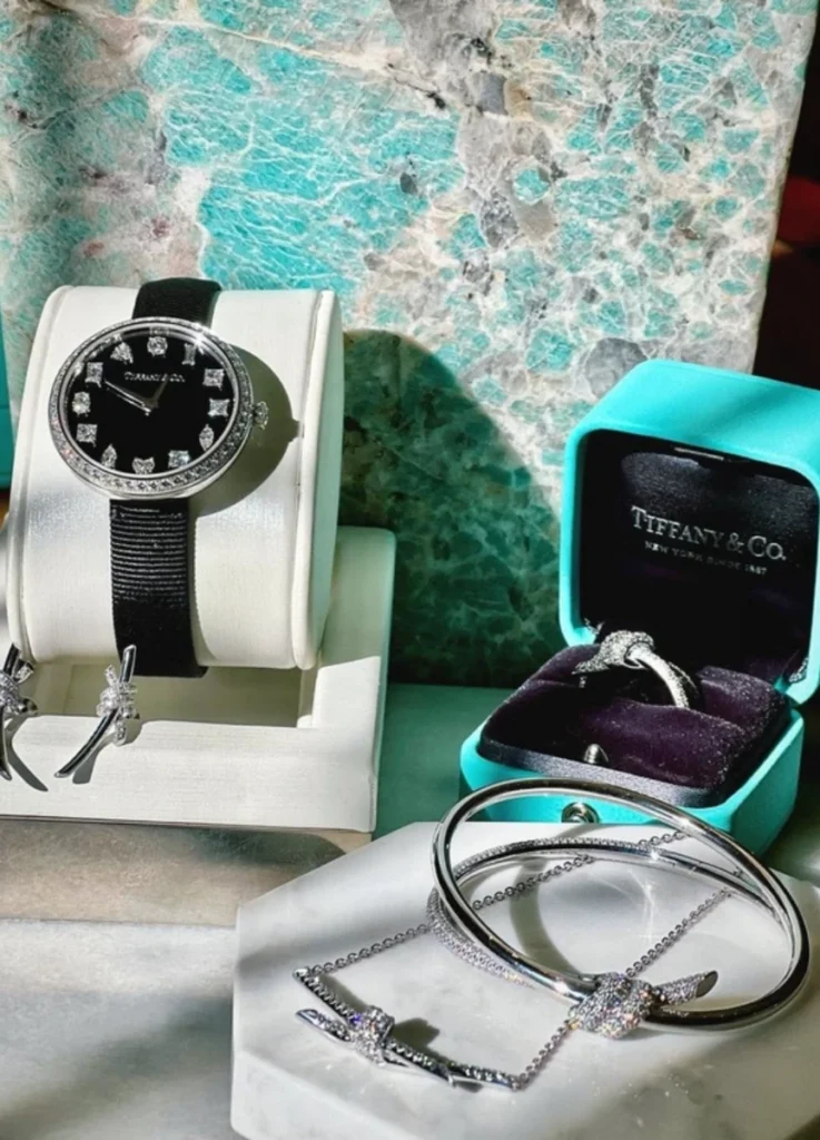 Tiffany Knot Hoop Earings & Necklace
