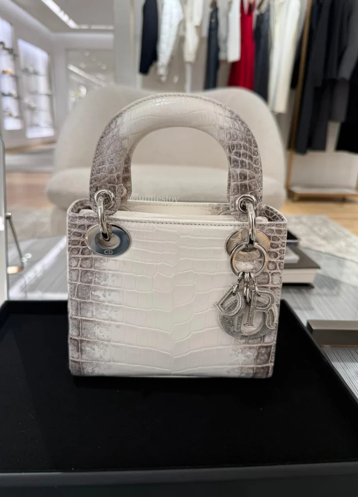 Dior Lady Dior mini Himalayan crocodile bag