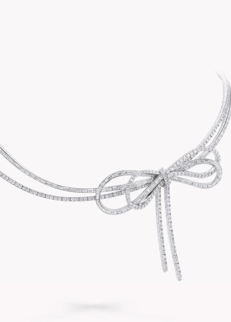 Tilda’s Bow Diamond Double Strand Necklace