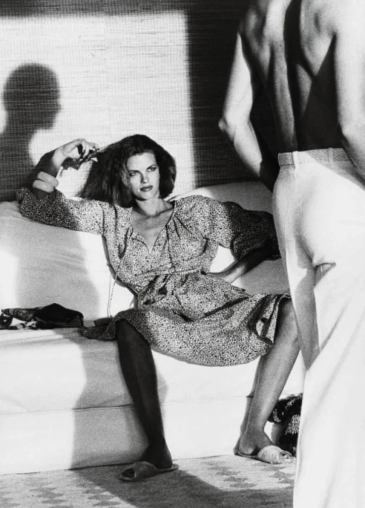 Lisa Taylor photographed by Helmut Newton, 1975
