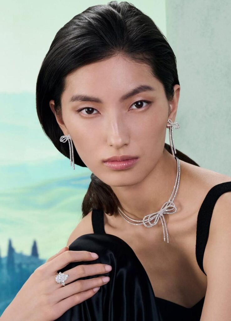 Graff Tilda’s Bow Diamond Double Strand Necklace & Tilda’s Bow Diamond Double Strand Earrings