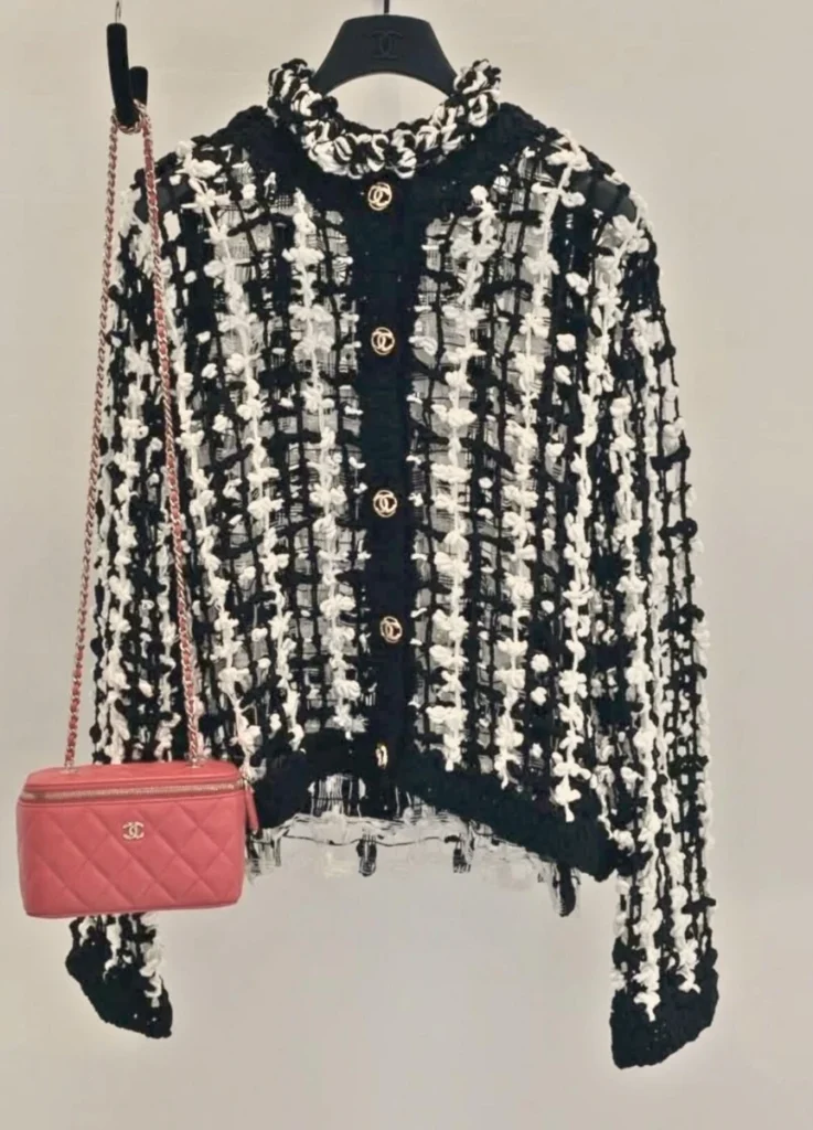 Chanel Spring 2026 Jacket 
(Silk & Mixed Fibres / Black & White)