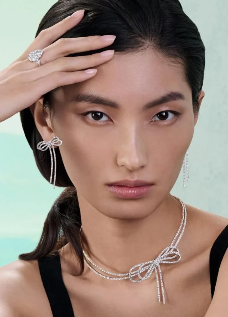 Graff Tilda’s Bow Diamond Double Strand Necklace & Tilda’s Bow Diamond Double Strand Earrings