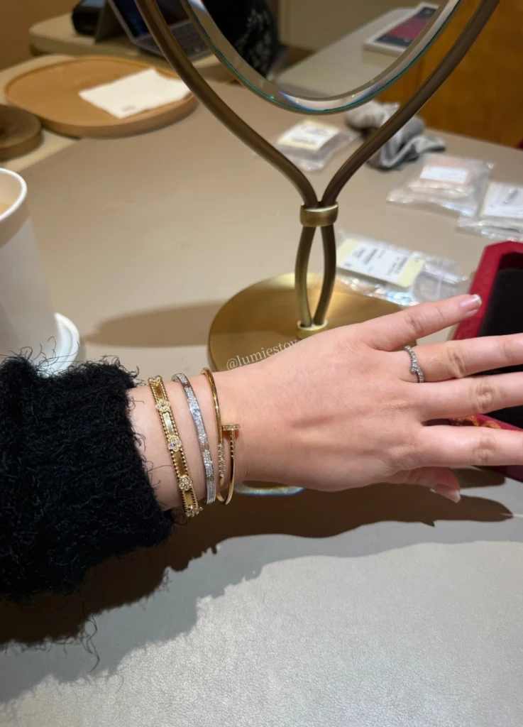 CaCartier LOVE bracelet, Small model, paved, White Gold