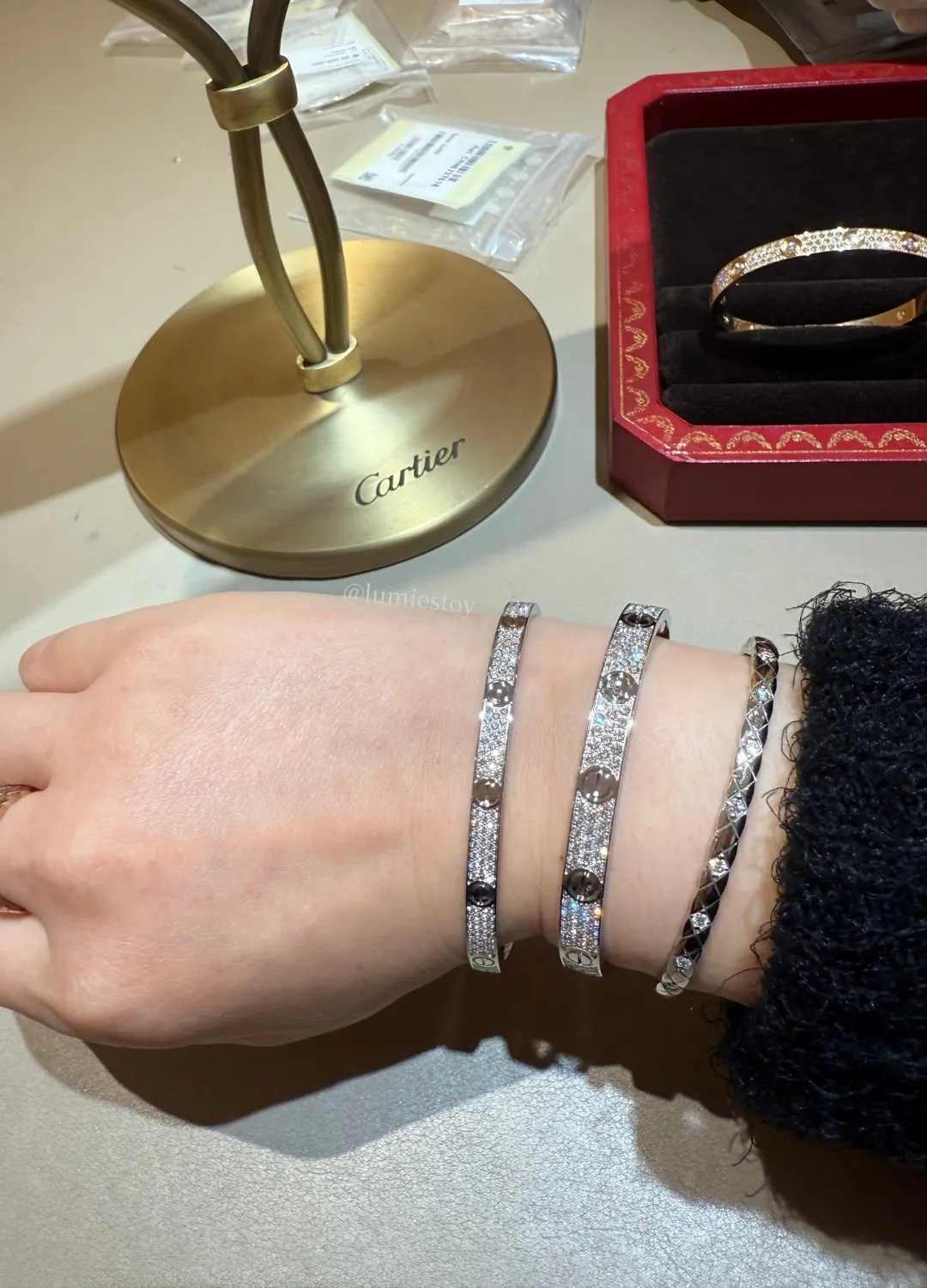 Cartier Love bracelet Pave