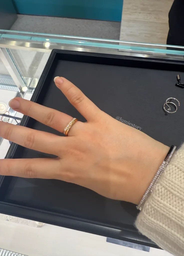 Repossi Antifer 1 Row Pave Rings (Pink Gold)