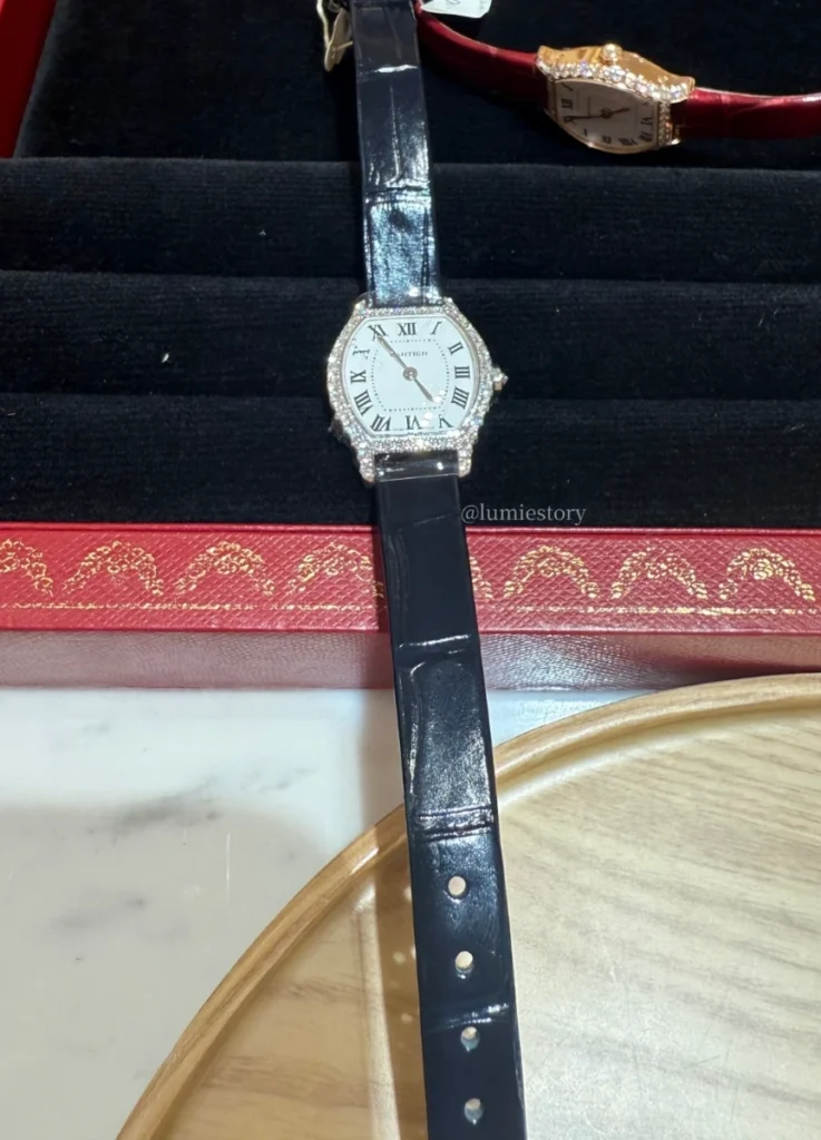 Tortue Watch mini, 18K white gold
($21,400)