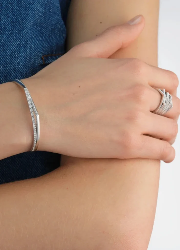 Repossi Antifer Pave Ring & Bracelet (White Gold)