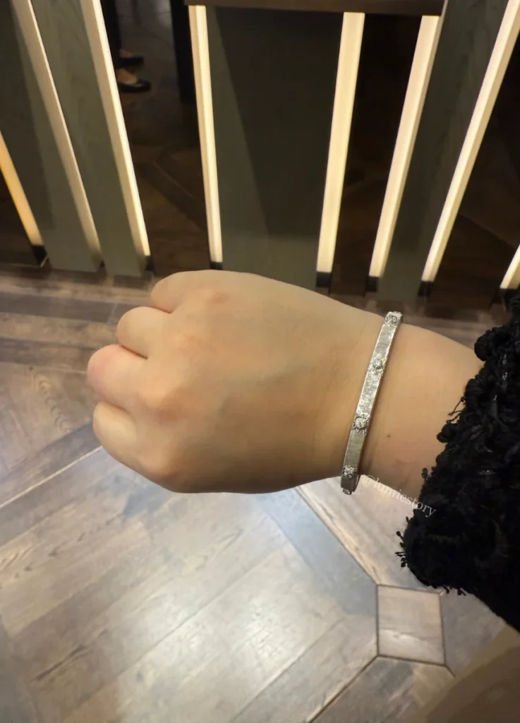 Buccellati MACRI CLASSICA RHODIUM-PLATED WHITE GOLD BRACELET WITH DIAMONDS