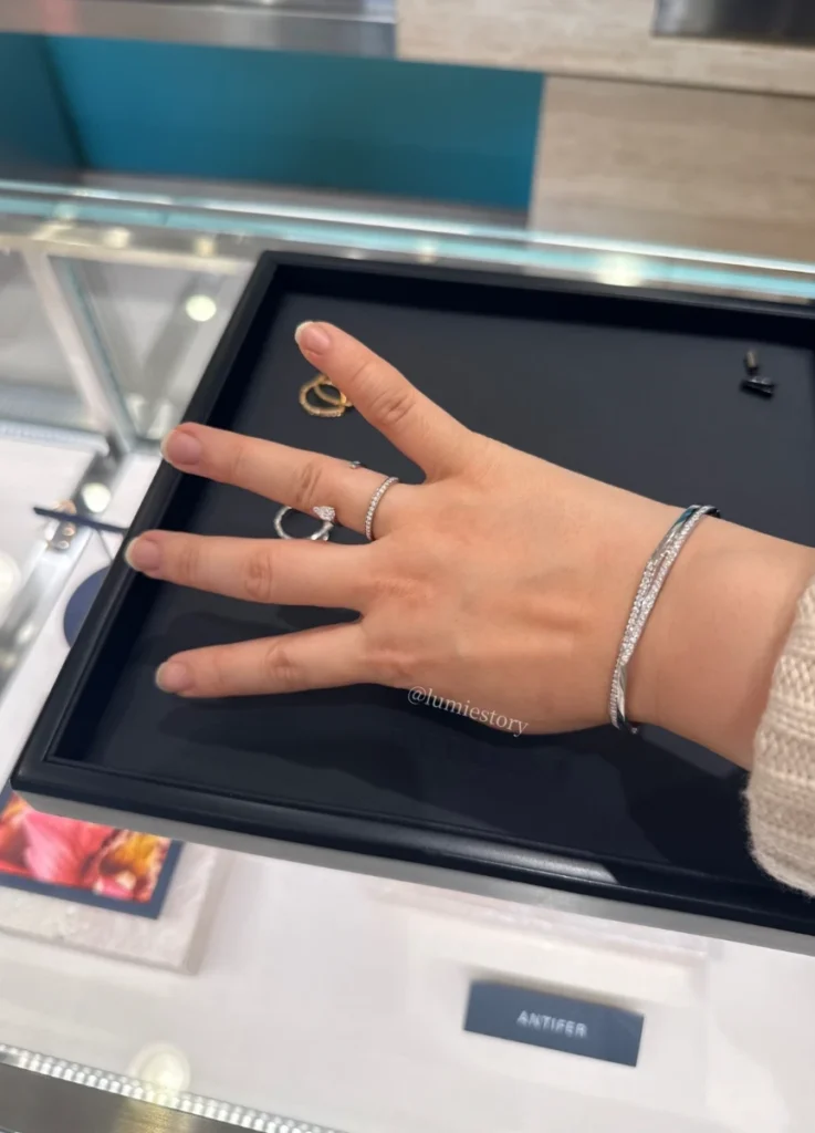 Serti sur Vide RIng & Antifer Bracelet