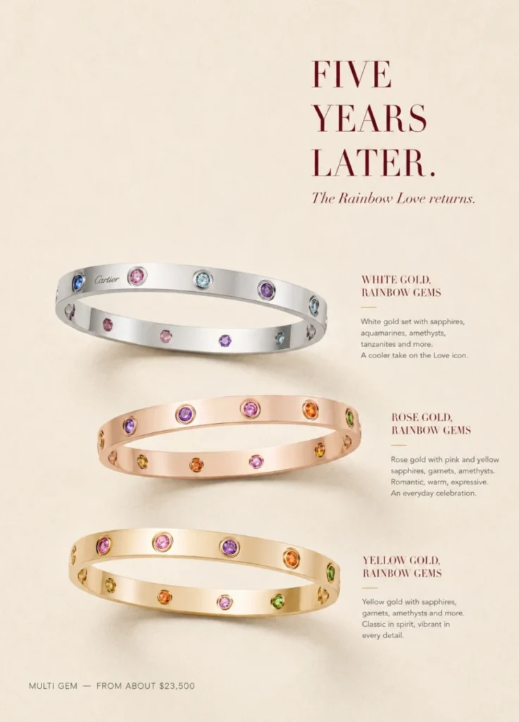 Cartier Love Bracelet Multi Gem Bracelet