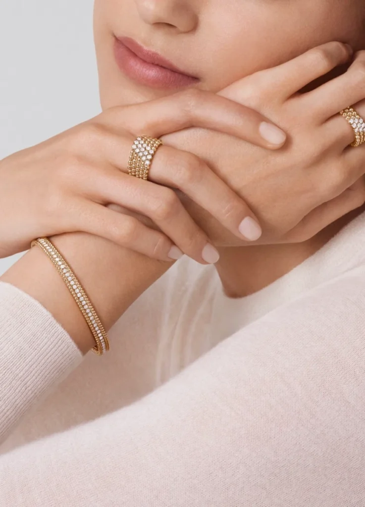  Perlée 3-Row Ring — layering examples
