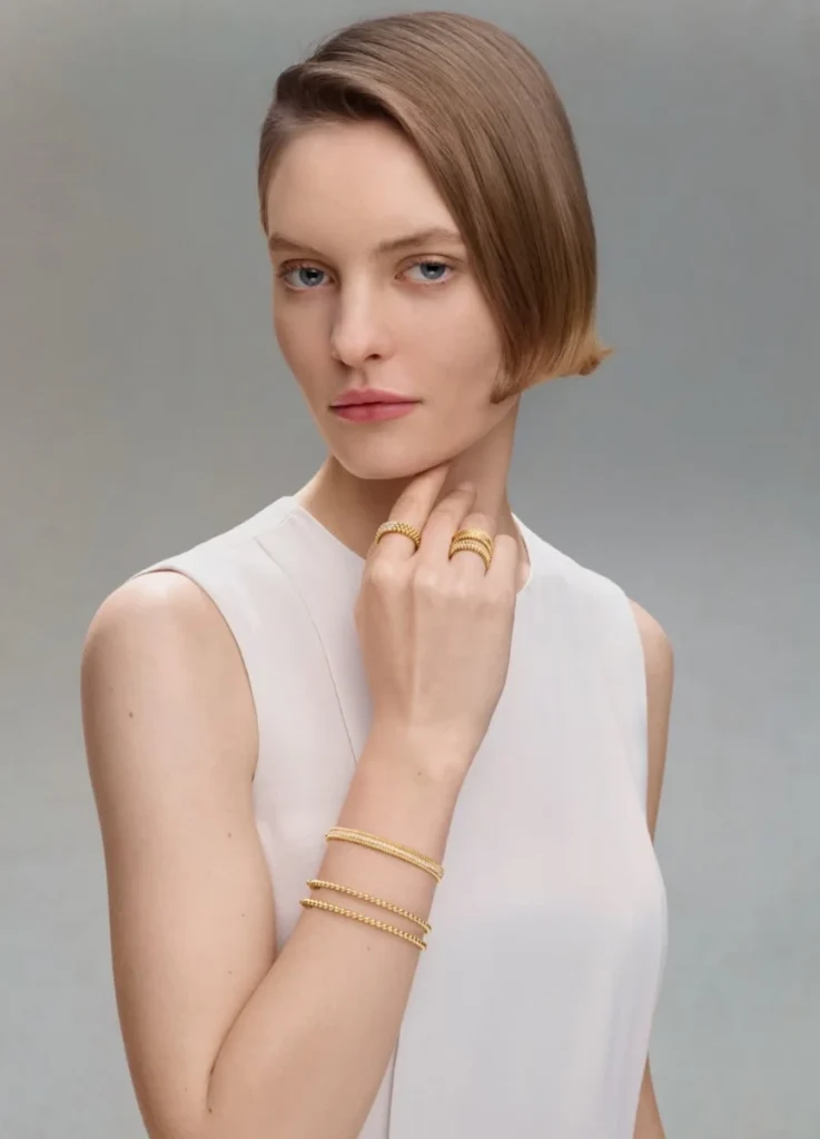 Perlée Diamond 3-Row Ring