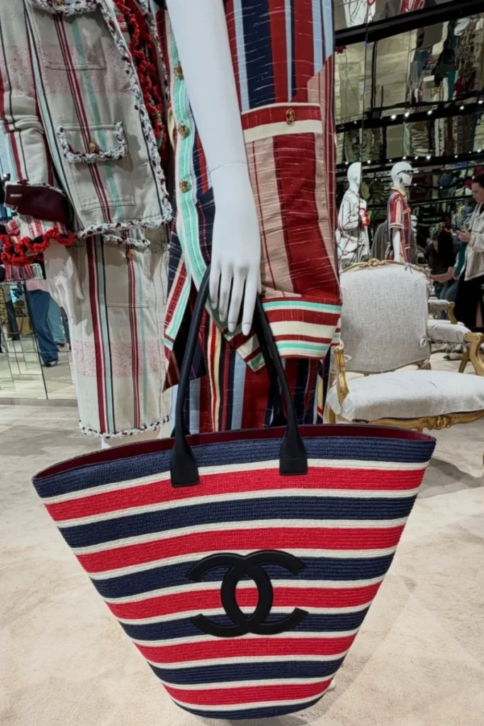 Chanel Cruise 2026/27 Bag — Striped Raffia Shopper bag