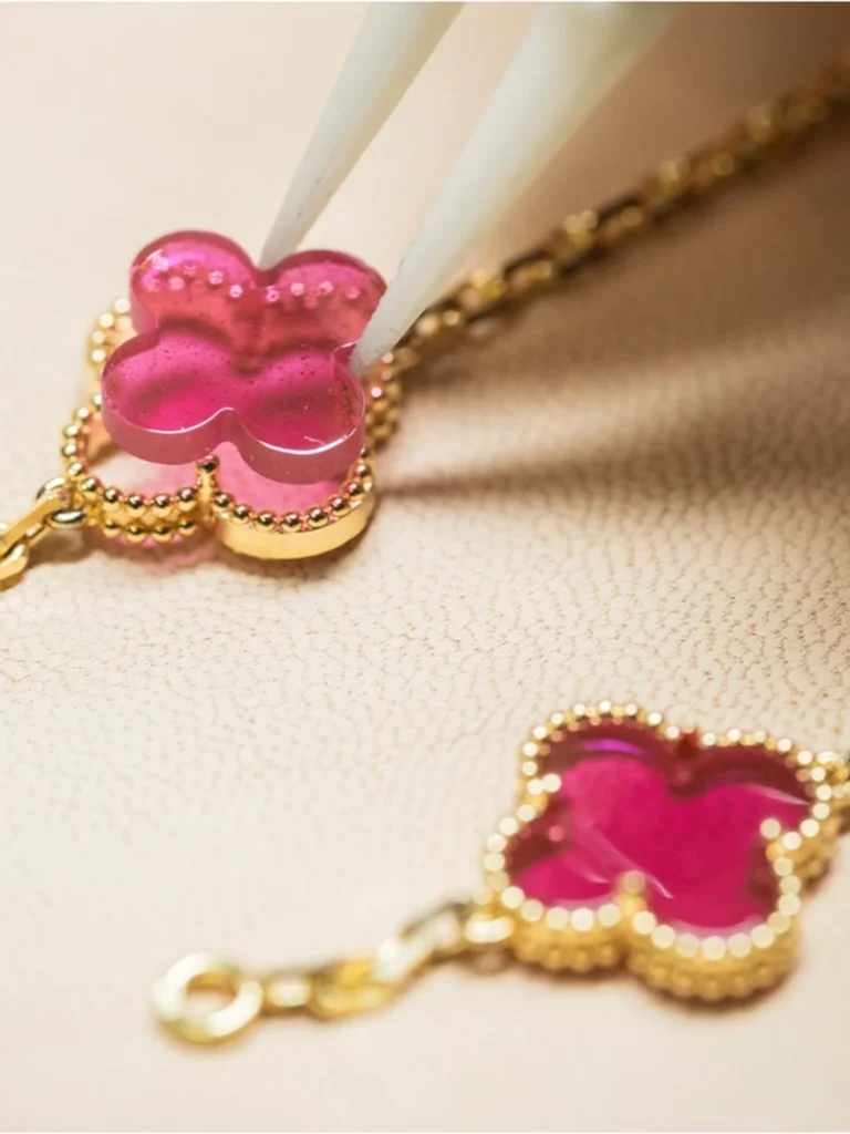 Van Cleef & Arpels Pink Enamel Alhambra